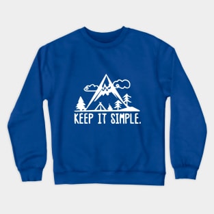 Keep It Simple Campaign!! White Design T-Shirt Crewneck Sweatshirt